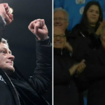 Ole Gunnar Solskjaer and Sir Alex Ferguson share a classy moment
