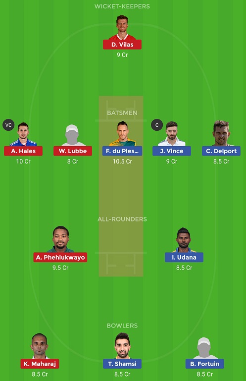 PR vs DUR Dream11
