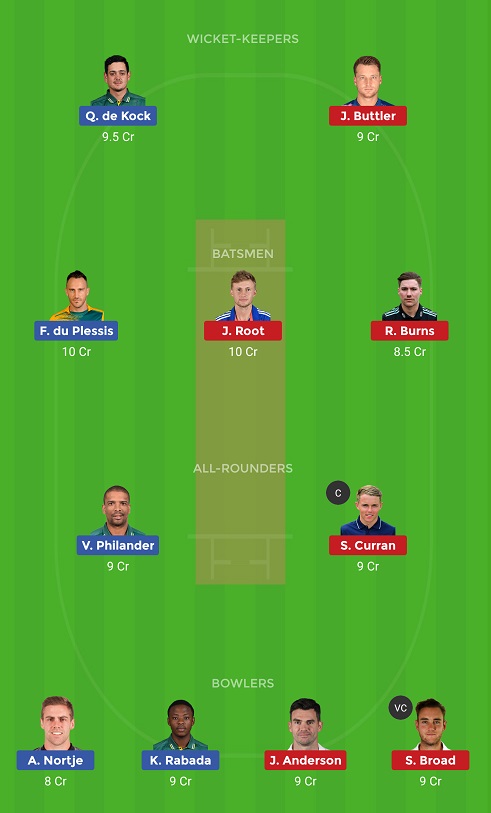 SA Vs ENG Dream11