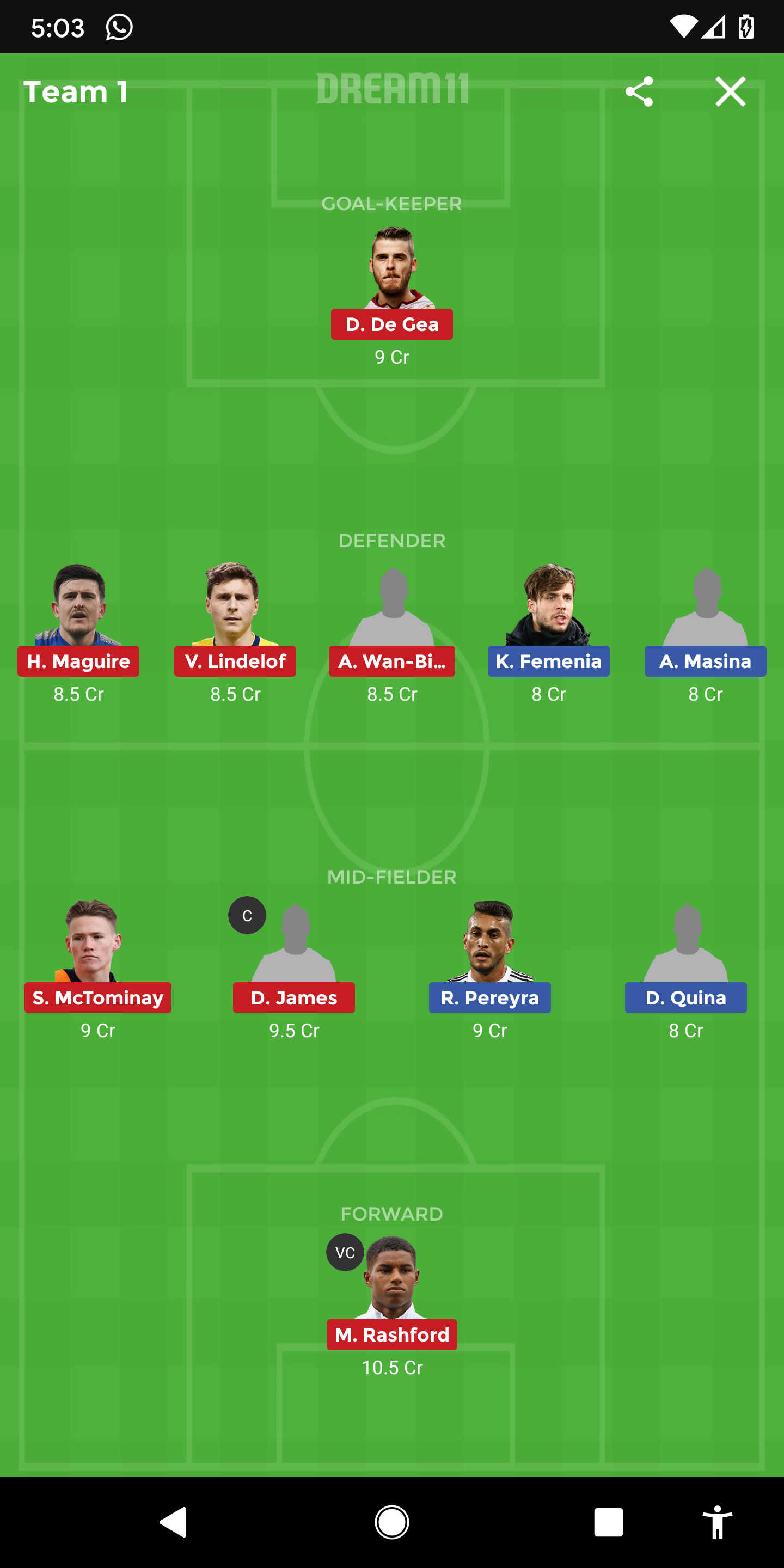 WAT Vs MUN Dream11