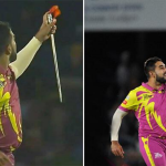 Tabraiz Shamsi celebration Watch South African Leg Spinner performs magic trick after taking a wicket