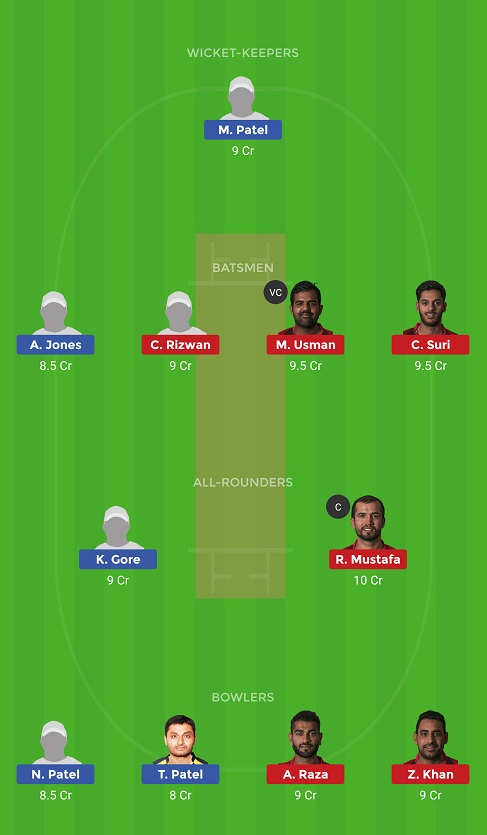 USA Vs UAE Dream11