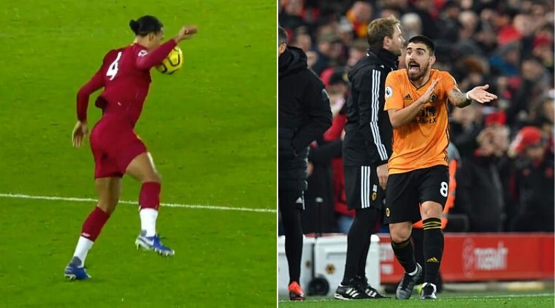 Wolverhampton player rants against VAR over alleged handball by Virgil Van Dijk