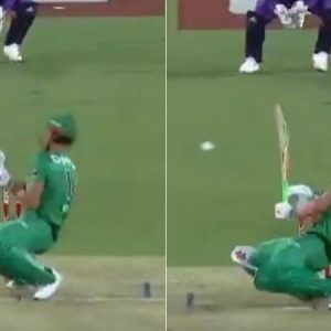 Marcus Stoinis got hit on face by Riley Meredith's vicious delivery in BBL match