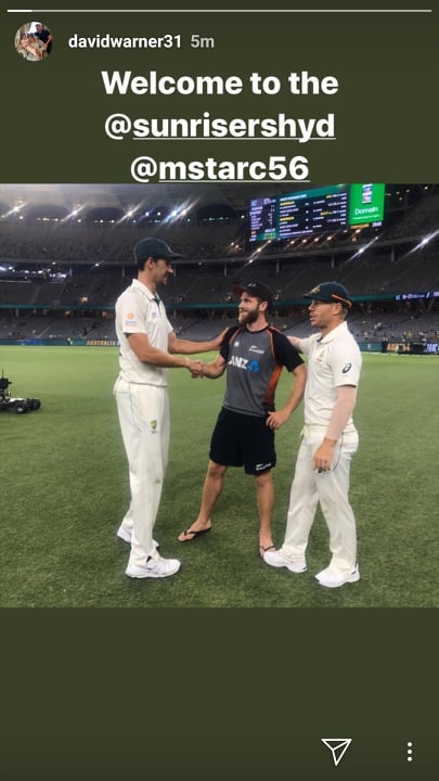 David Warner hints at SRH acquiring Mitchell Starc in the Indian Premier League