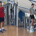 Watch Cristiano Ronaldo teaches Novak Djokovic how to jump