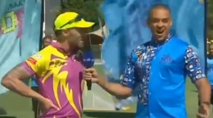 Faf du Plessis sister: Watch du Plessis gives hilarious reason behind Hardus Viljoen not playing vs Nelson Mandela Bay Giants