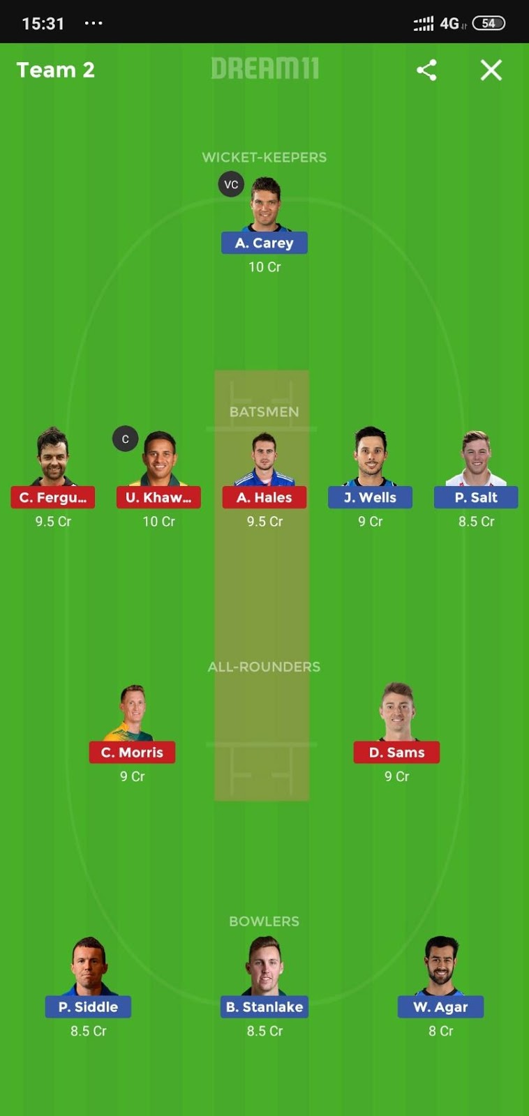 STR vs THu Dream11