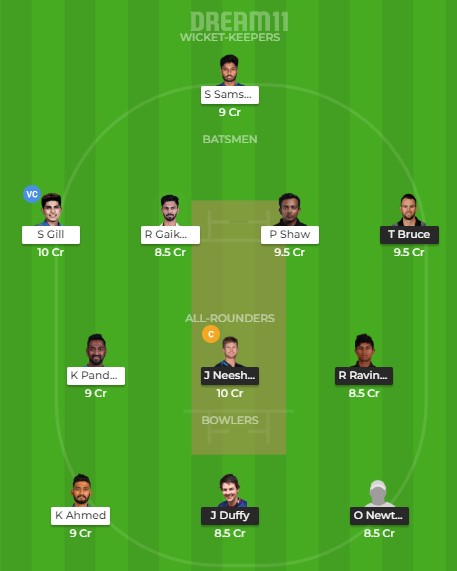 NZ-A vs IN-A Dream11
