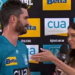 "Don't come home": Watch Ben Cutting's hilarious interaction with wife Erin Holland after leading Heat to win vs Hurricanes