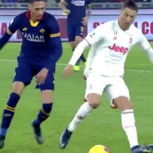 Cristiano Ronaldo makes a fool out of Chris Smalling with insane skill during Juventus vs Roma