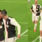 Fan footage showing Cristiano Ronaldo accidentally kiss Paulo Dybala goes viral
