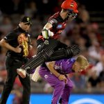 WATCH: Sam Harper and Nathan Ellis involved in frightful collision in Renegades vs Hurricanes match