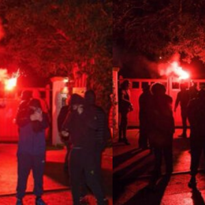 Manchester United fans filmed throwing flares at Ed Woodward’s house