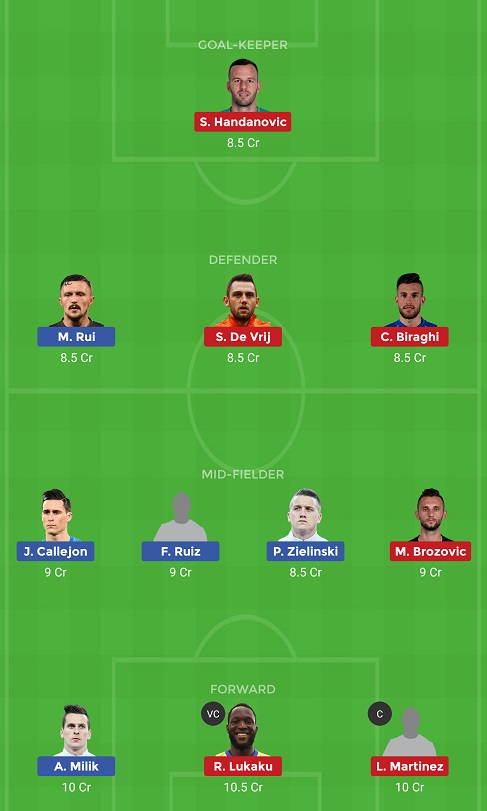 NAP Vs INT Dream11