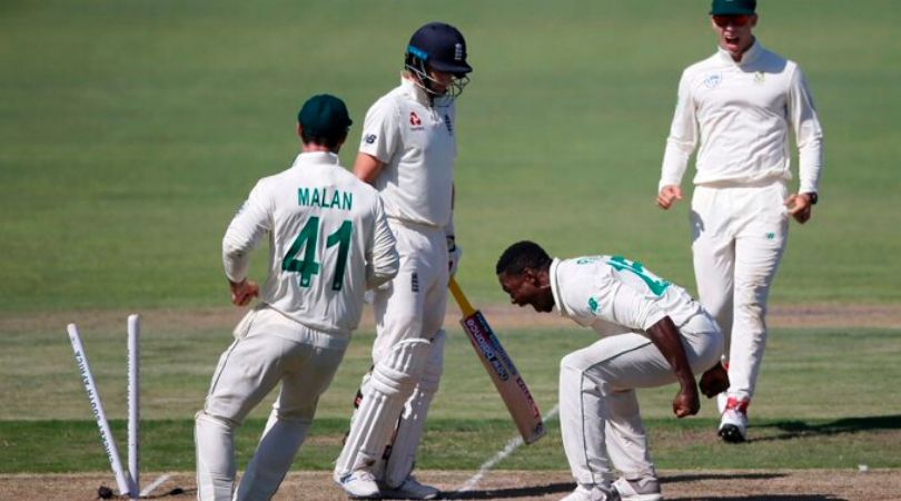 Kagiso Rabada to miss Johannesburg Test after earning demerit point for celebrating Joe Root's wicket