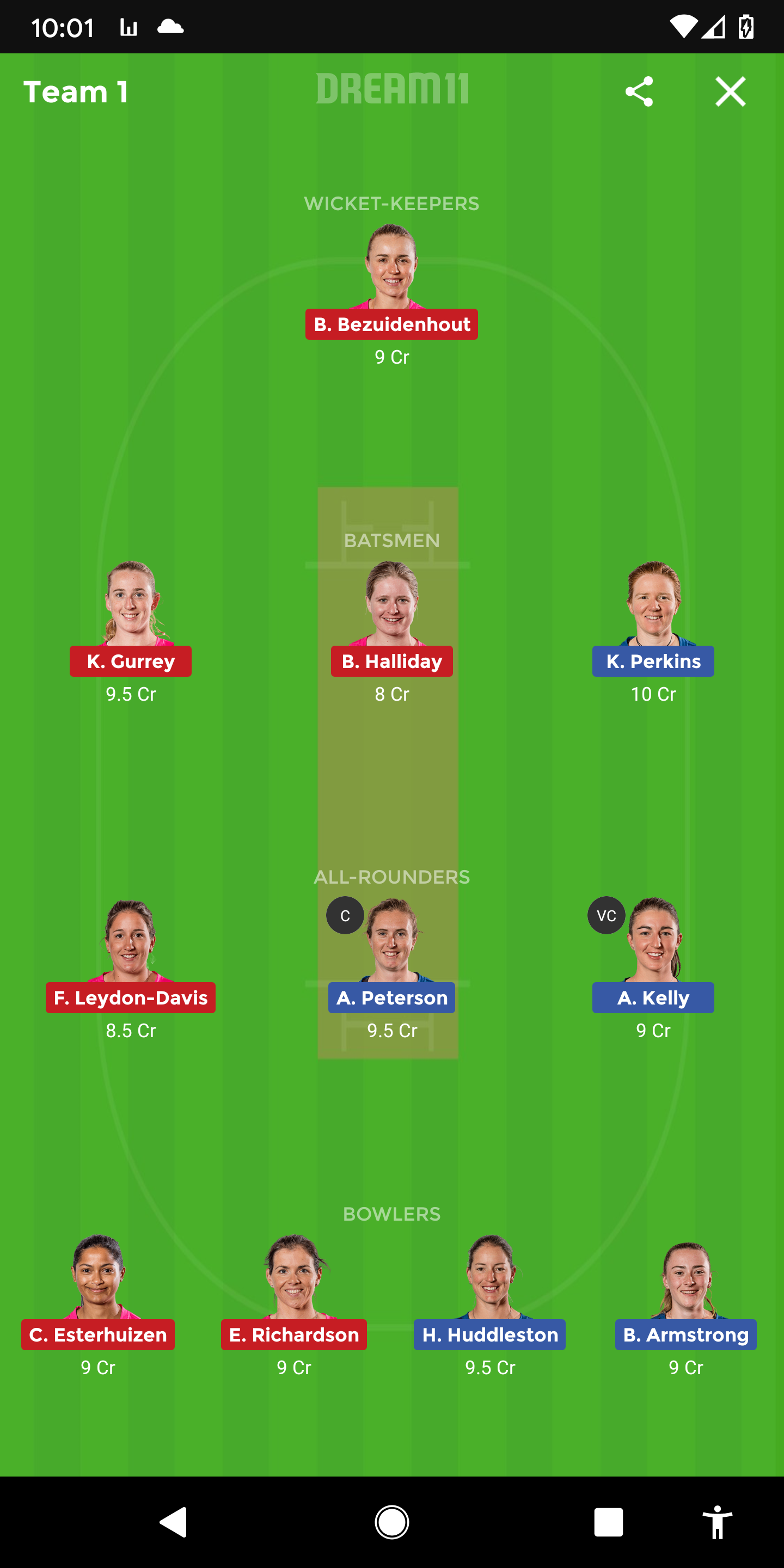 AH-W Vs NS-W Dream11