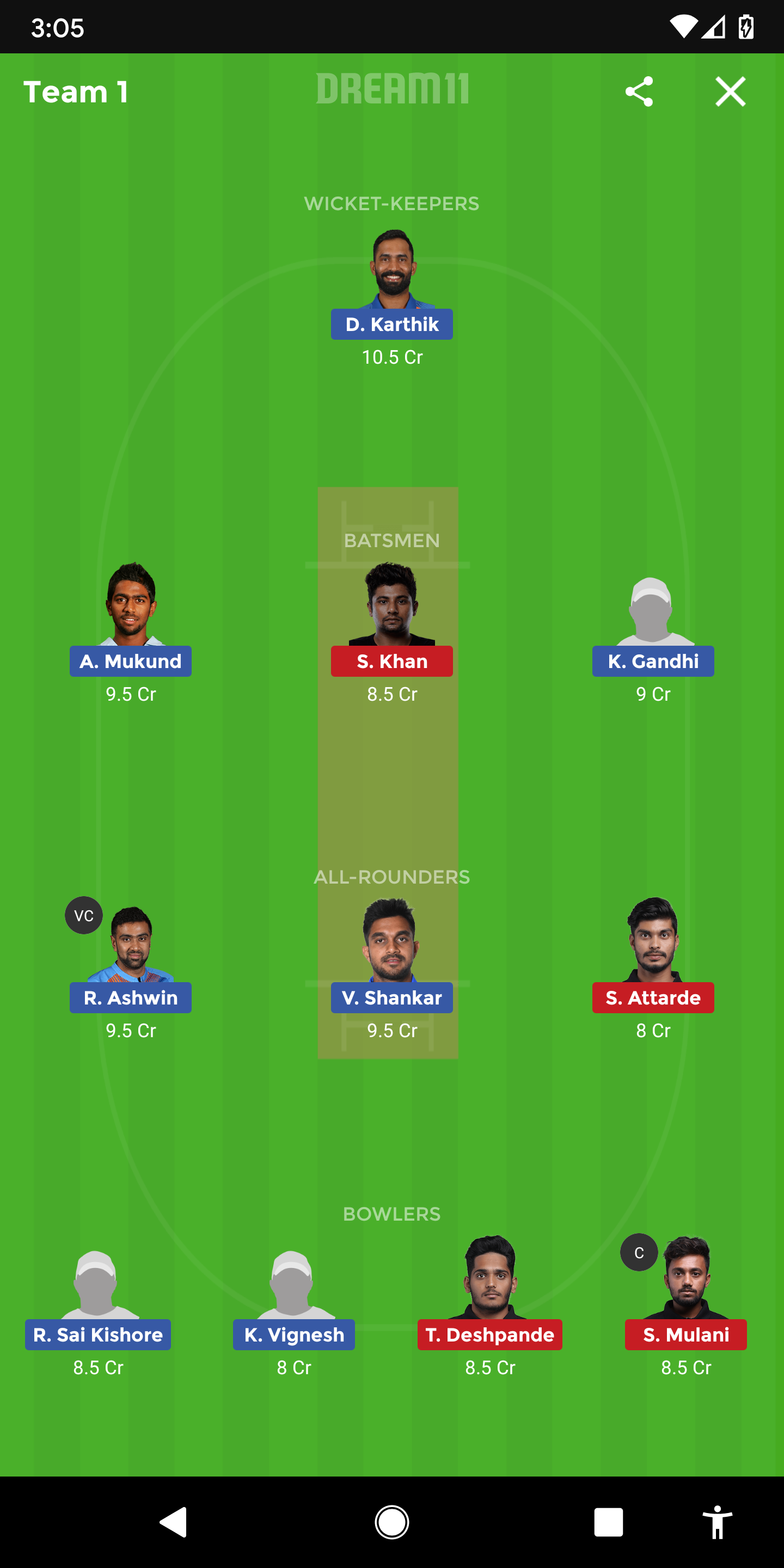 TN Vs MUM Dream11