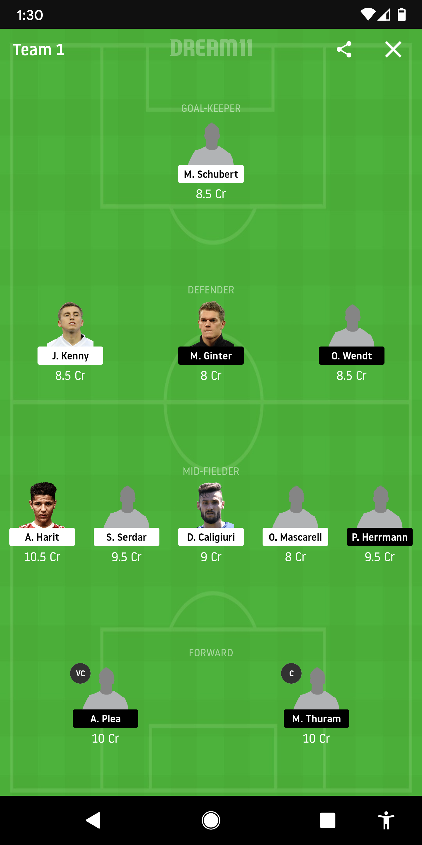SCH Vs MOB Dream11