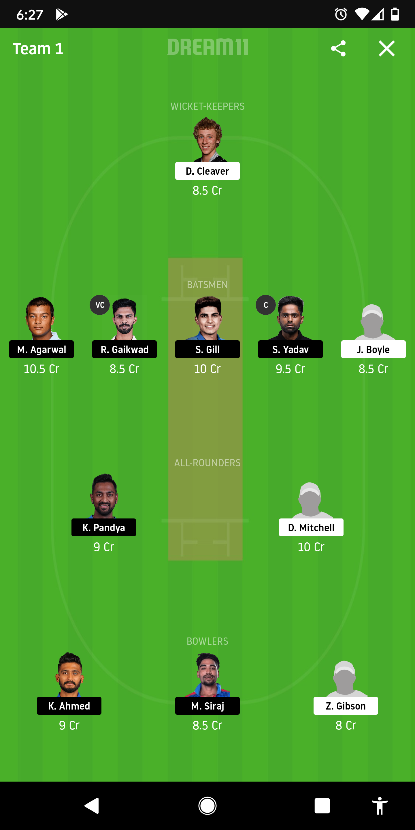 NZ-XI vs IN-A Dream11