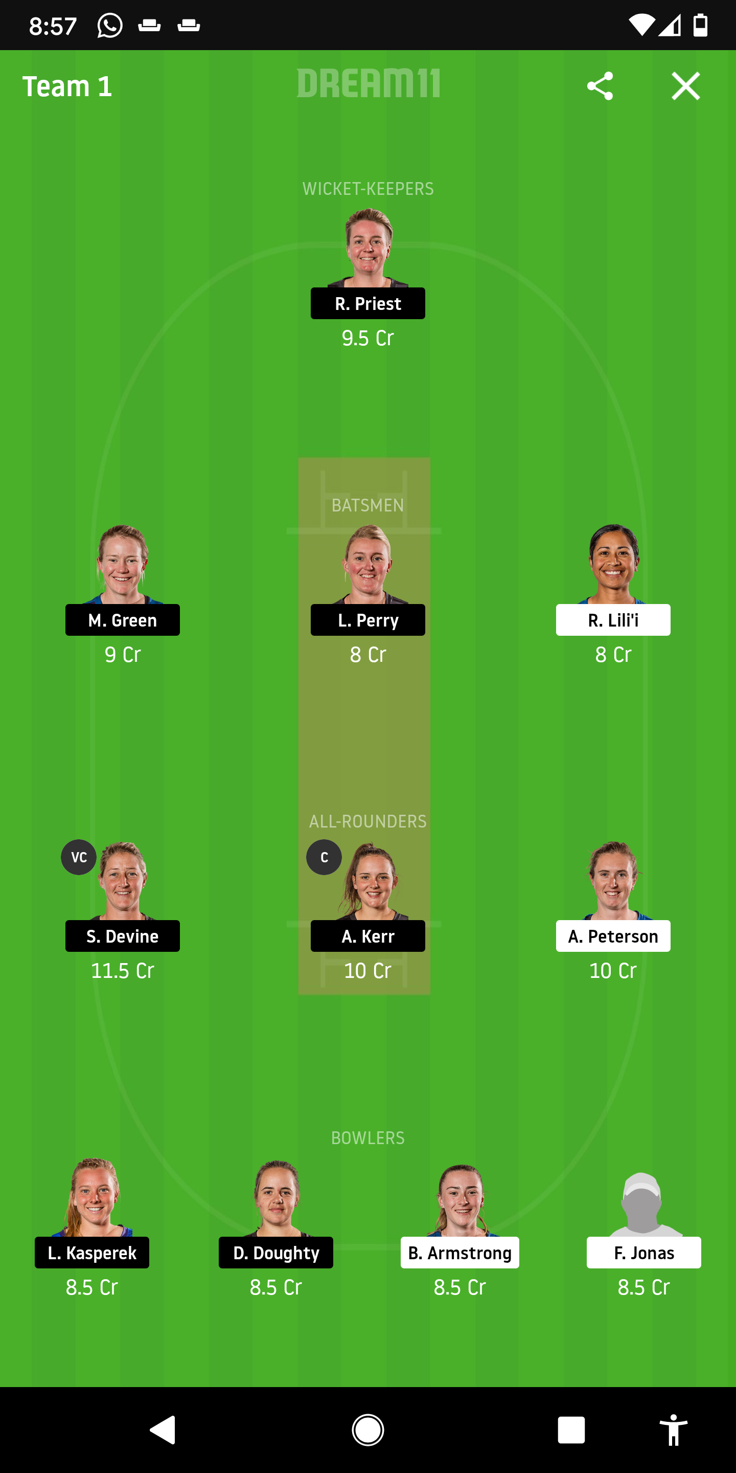 AH-W vs BH-W Dream11