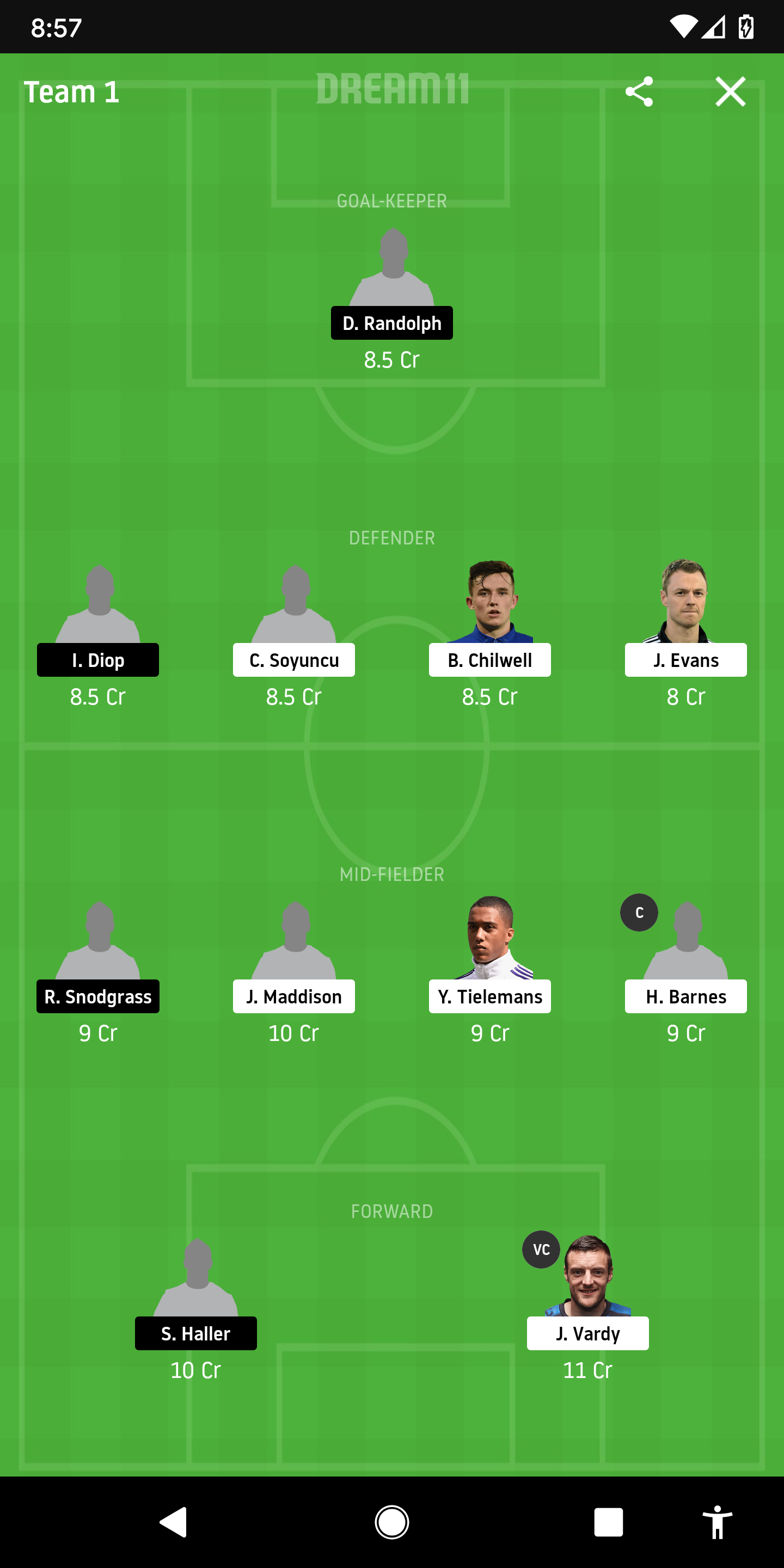 LEI Vs WHU Dream11