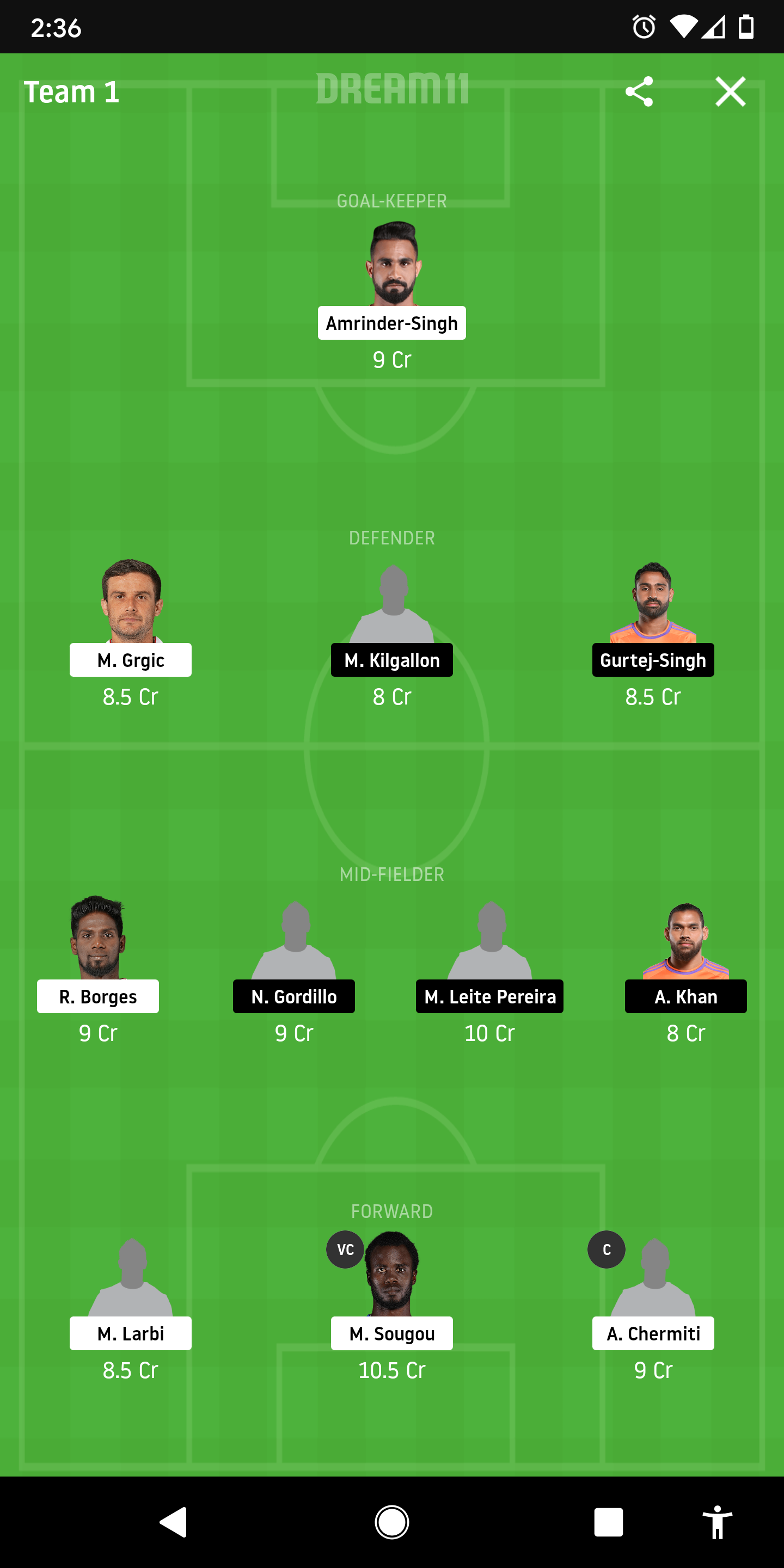 MCFC Vs HYD Dream11