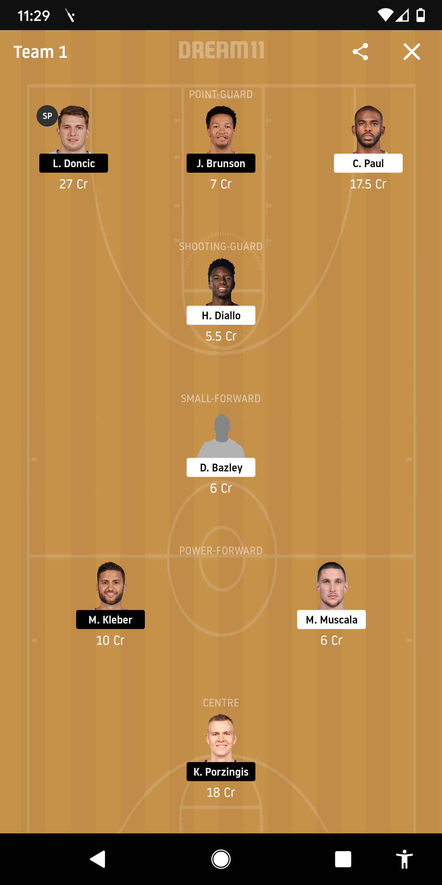 OKC Vs DAL Dream11