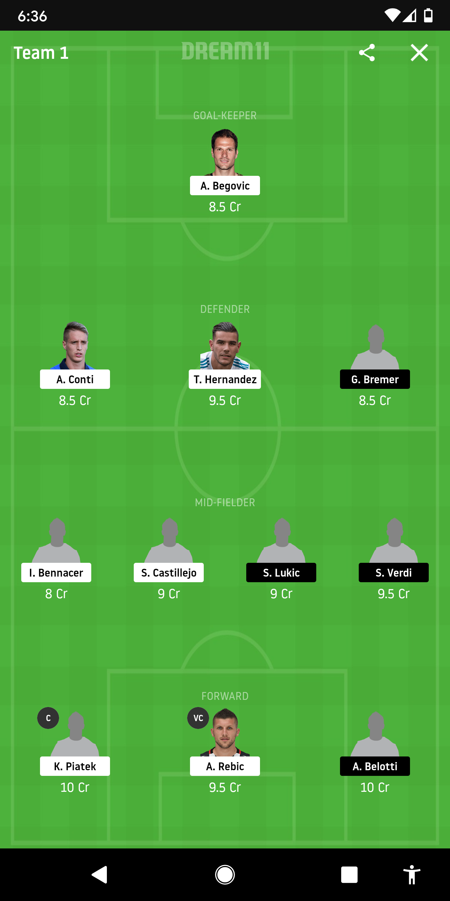 MIL Vs TOR Dream11