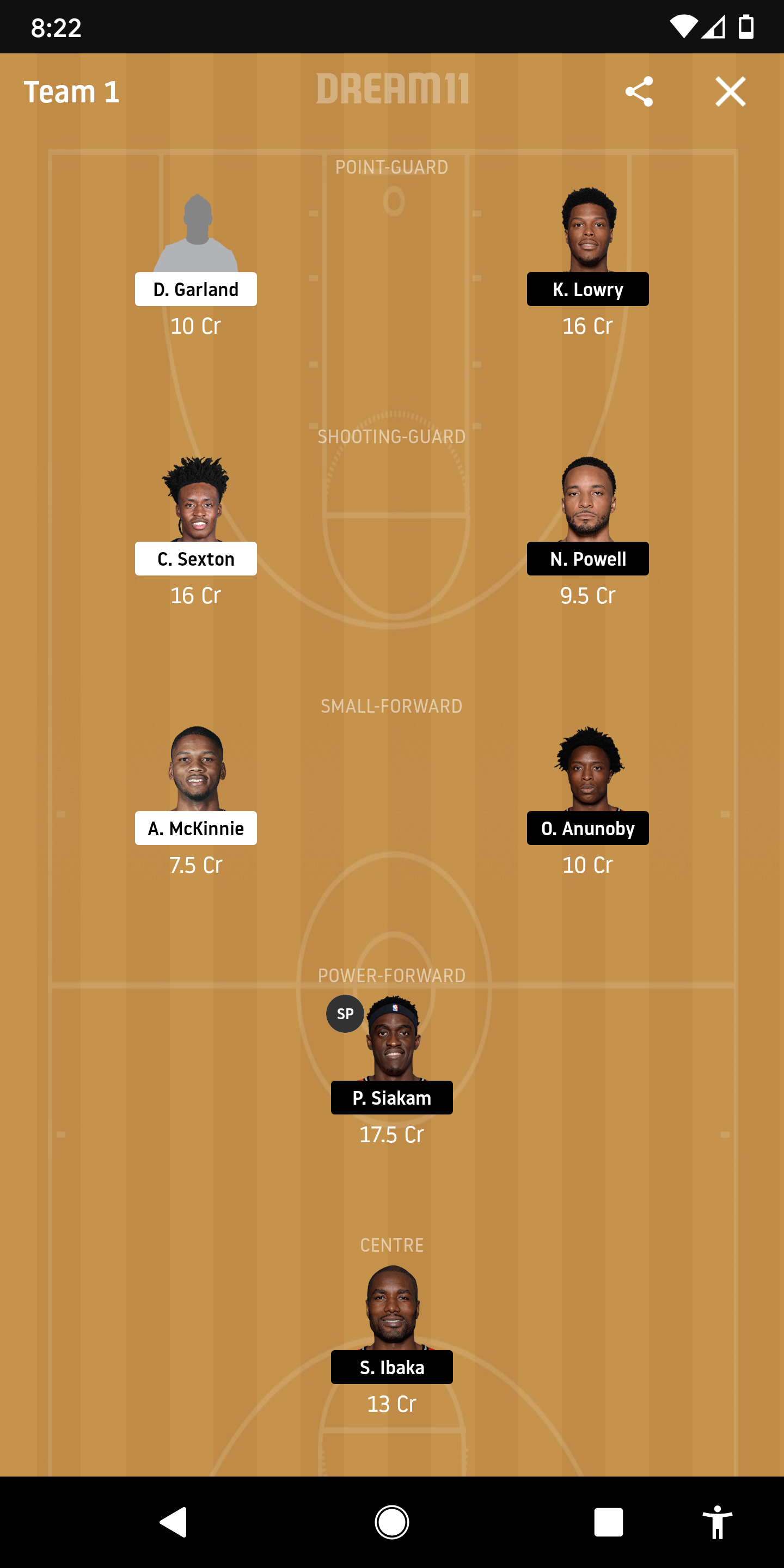 CLE Vs TOR Dream11