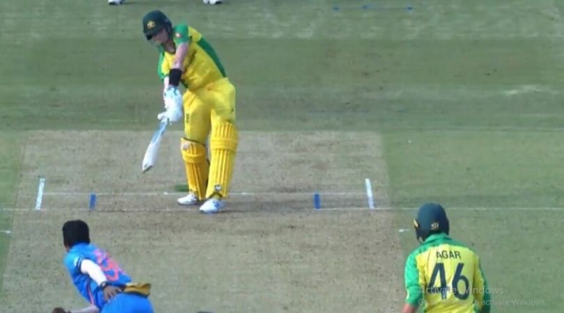 WATCH: Steve Smith nails the helicopter shot off Navdeep Saini in Bengaluru ODI