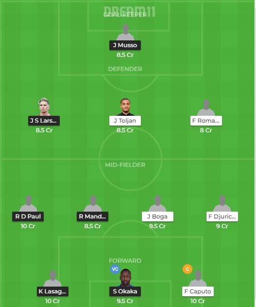 UDI Vs SAS Dream11