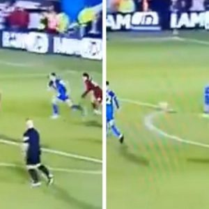 Mohamed Salah tried to pass ball to Joel Matip after replacing him against Shrewsbury