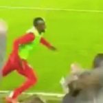 Sadio Mane celebrates more than Curtis Jones after latter scores against Everton