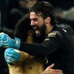 Video of Alisson Becker covering whole pitch to celebrate Mohamed Salah goes viral