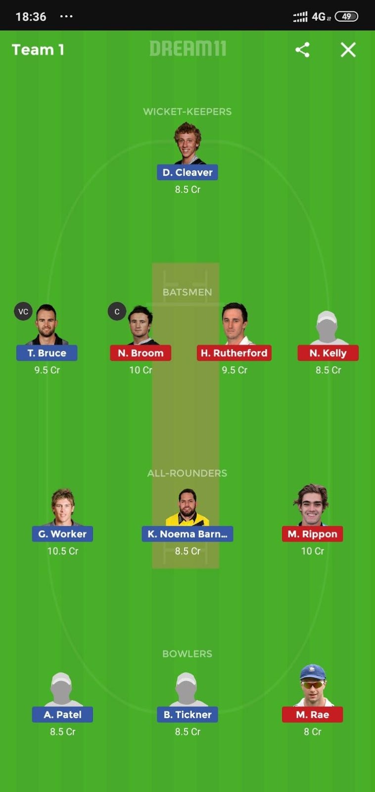 CD vs OTG Dream11