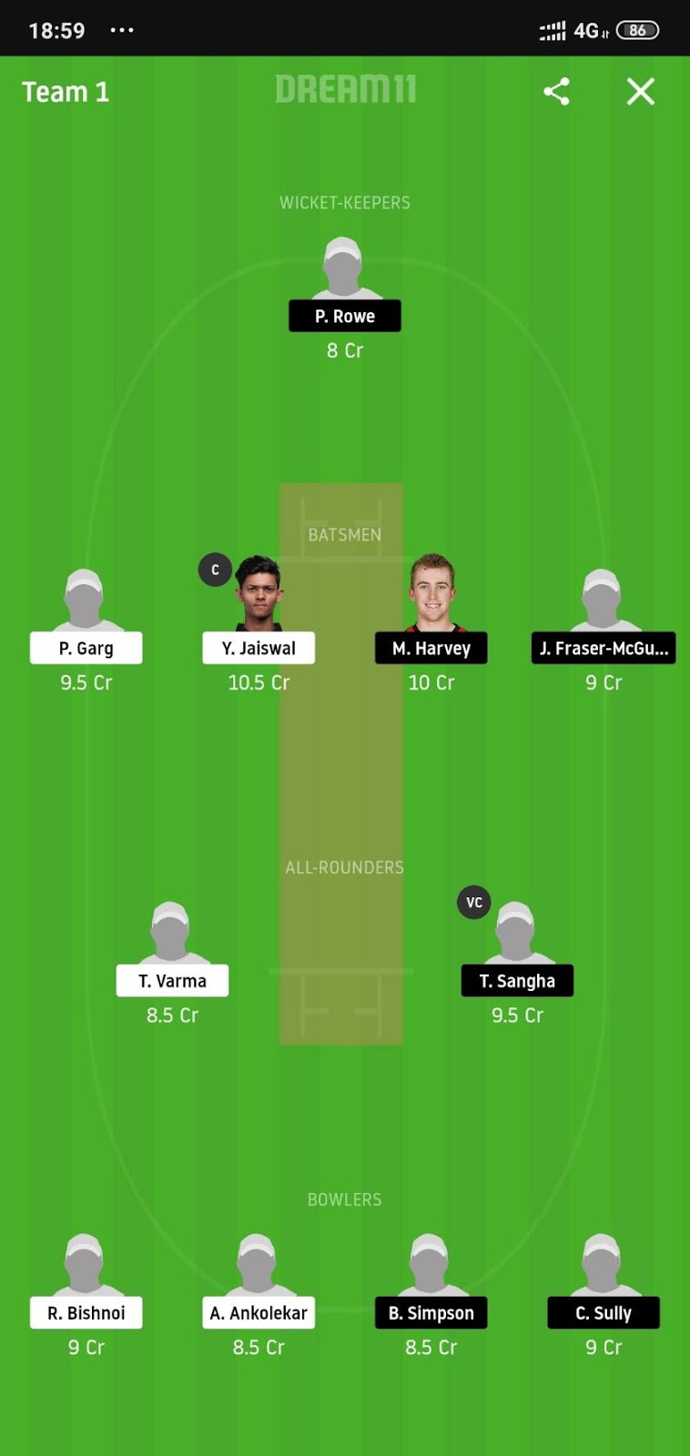 IN-U19 vs AU-U19 Dream11