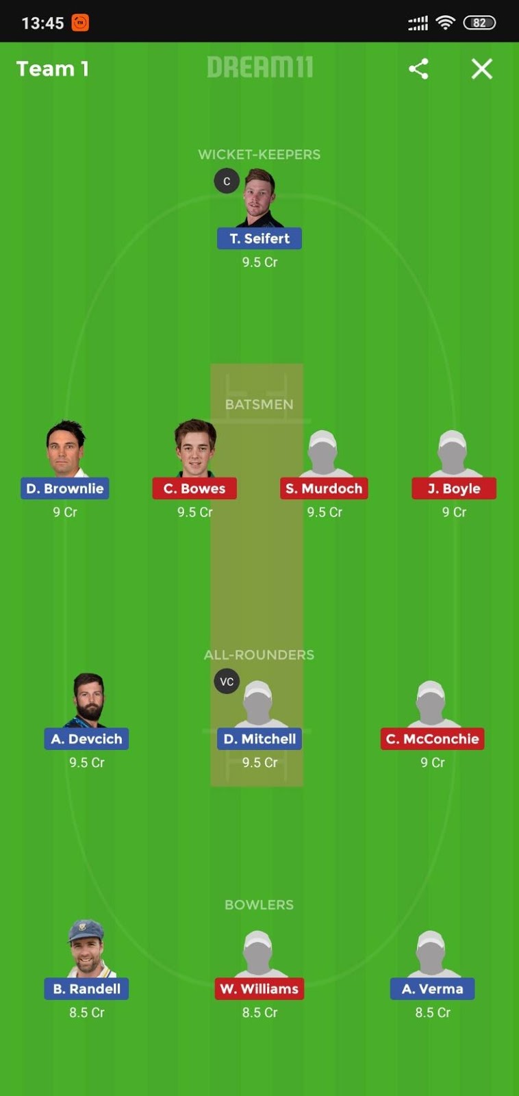 NK vs CTB Dream11