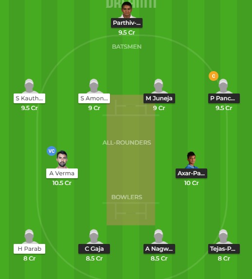 GUJ Vs GOA Dream11