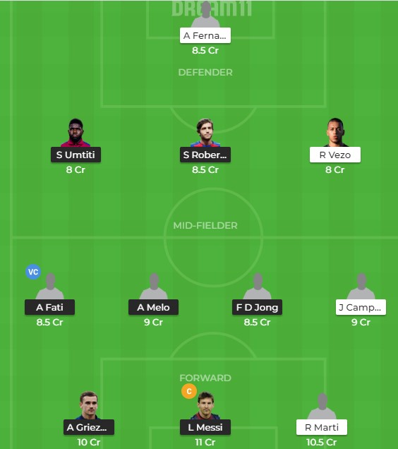 BAR Vs LET Dream11