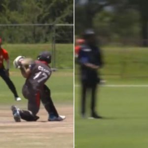 WATCH: Benjamin Calitz nonchalantly grabs one-handed stunner to dismiss Osama Hassan in UAE vs Canada U-19 World Cup match