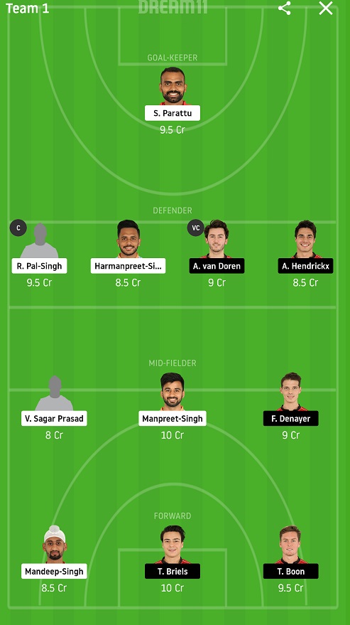 IND Vs BEL Dream11