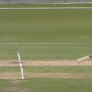 WATCH: Meg Lanning survives after Shikha Pandey's throw hits stump mic cables