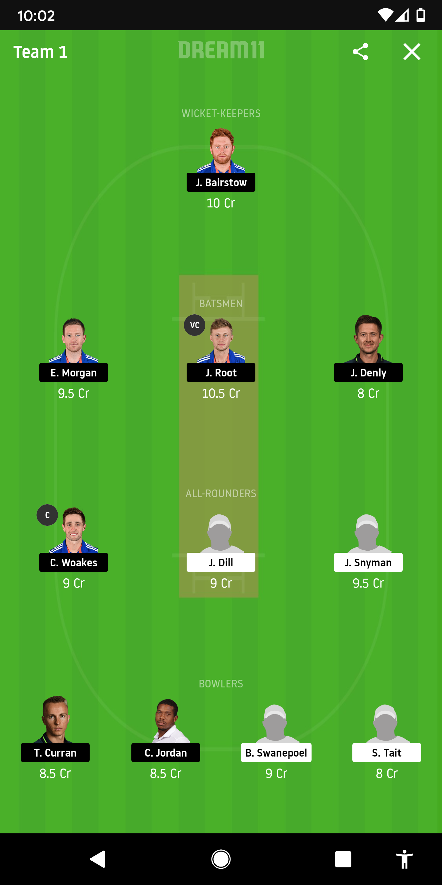 SA XI vs ENG Dream11