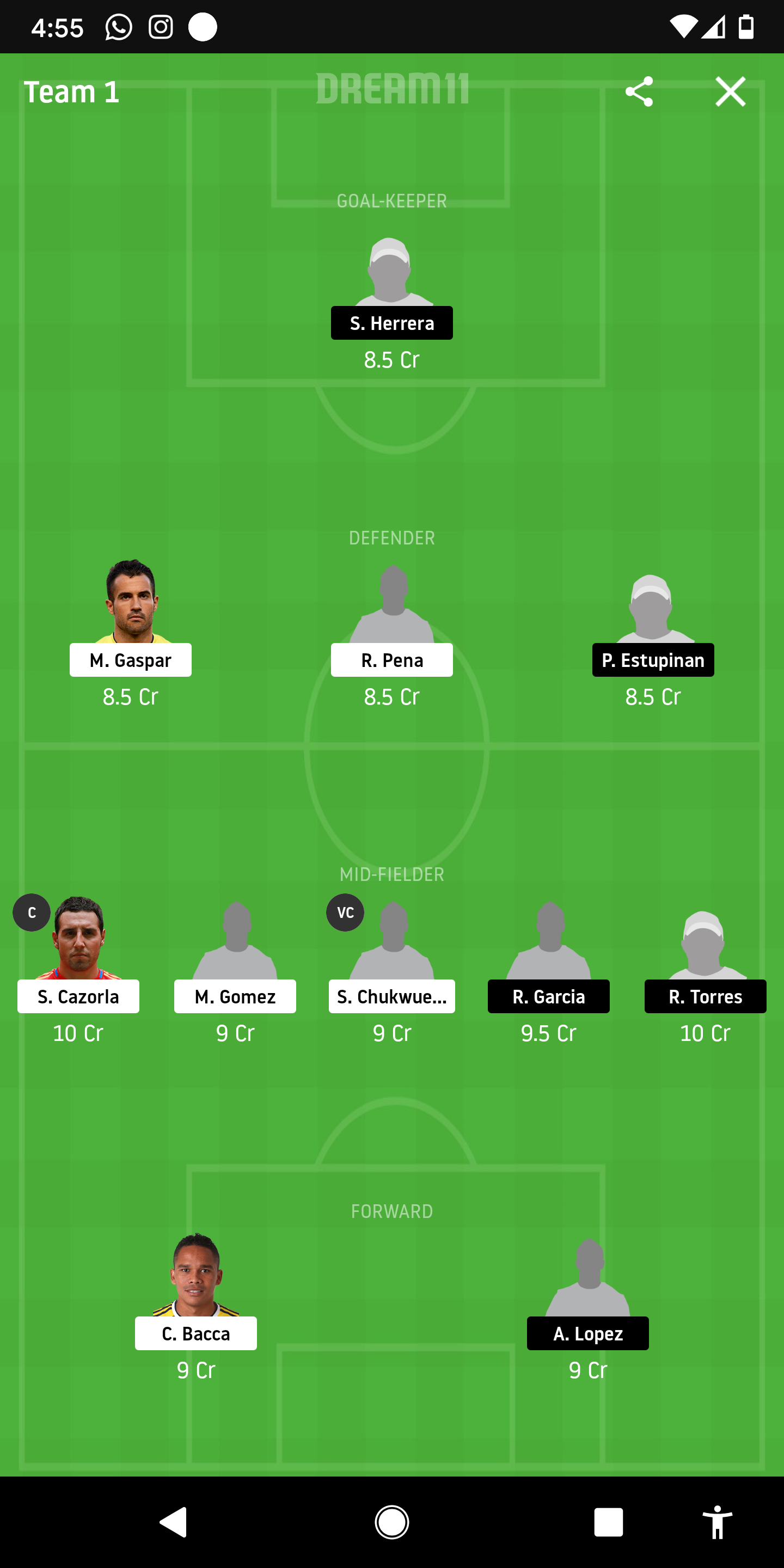 VIL Vs OSA Dream11