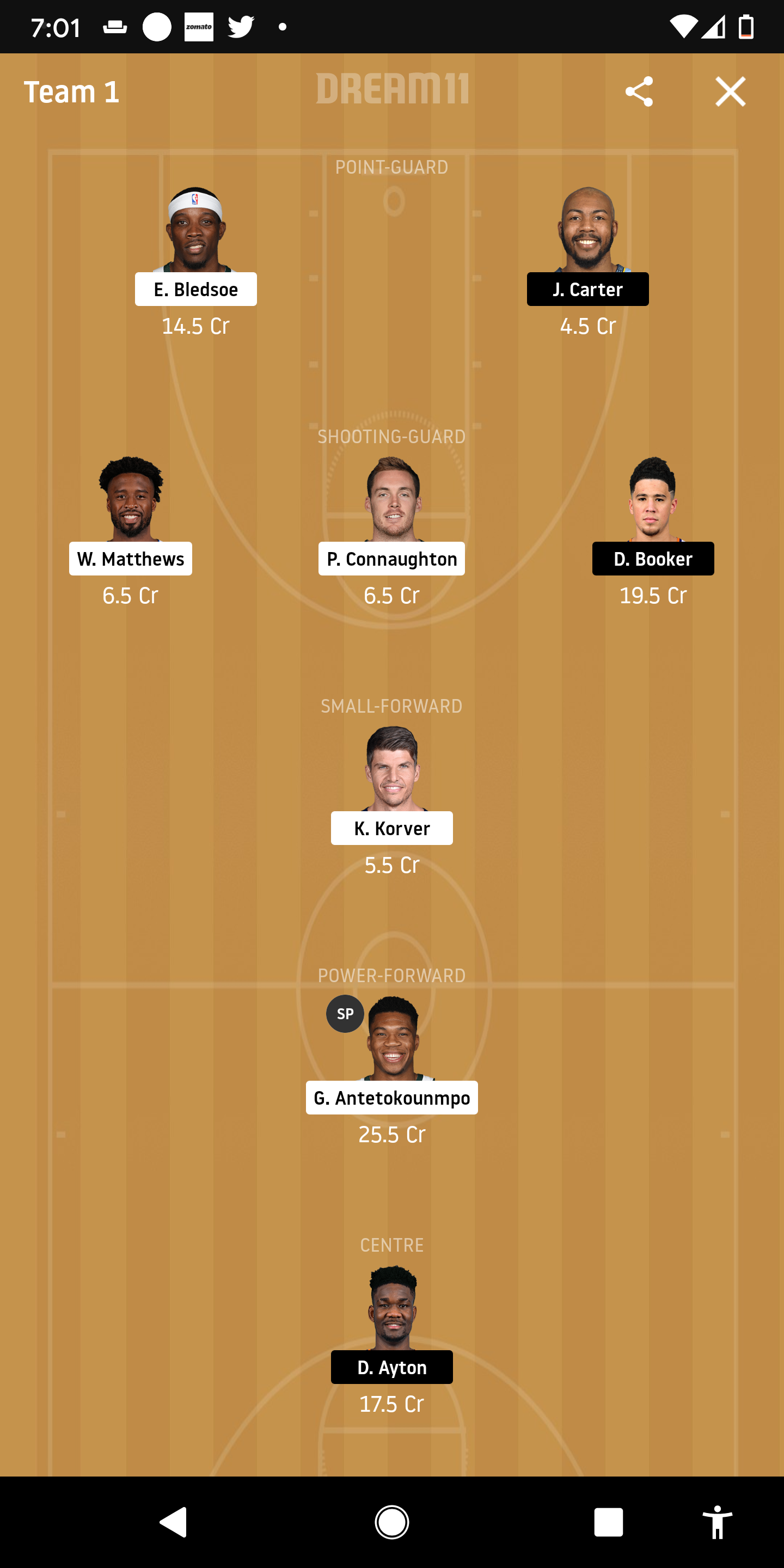 MIL vs PHX Dream11