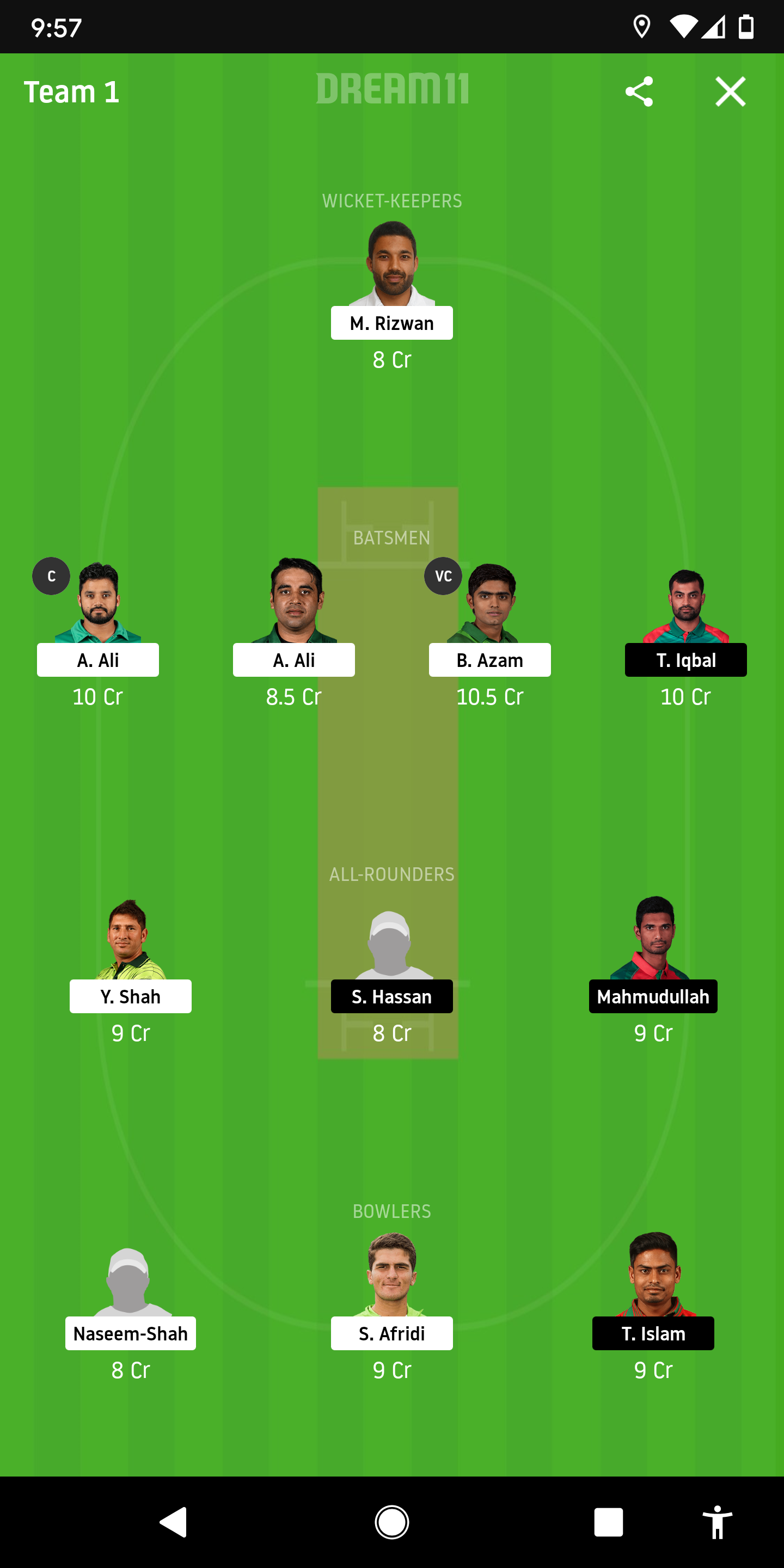 PAK Vs BAN Dream11