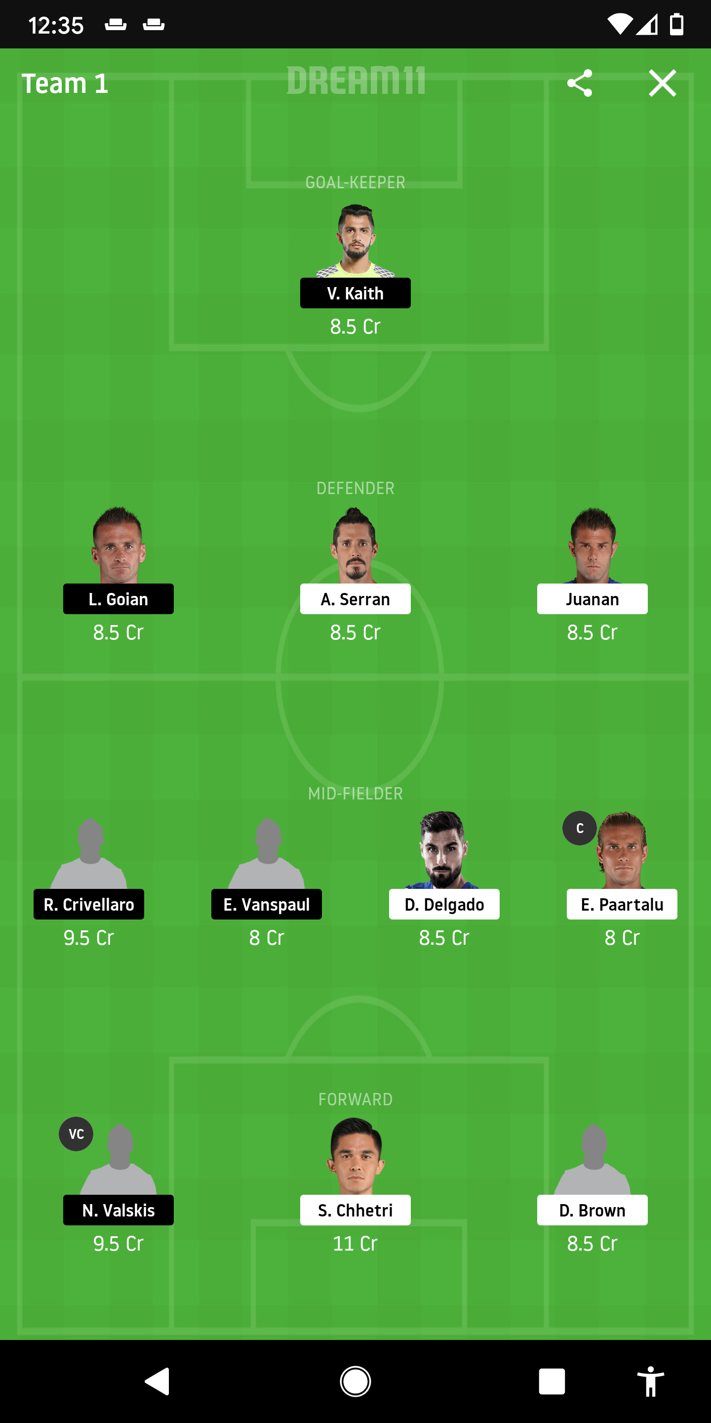 BFC Vs CFC Dream11