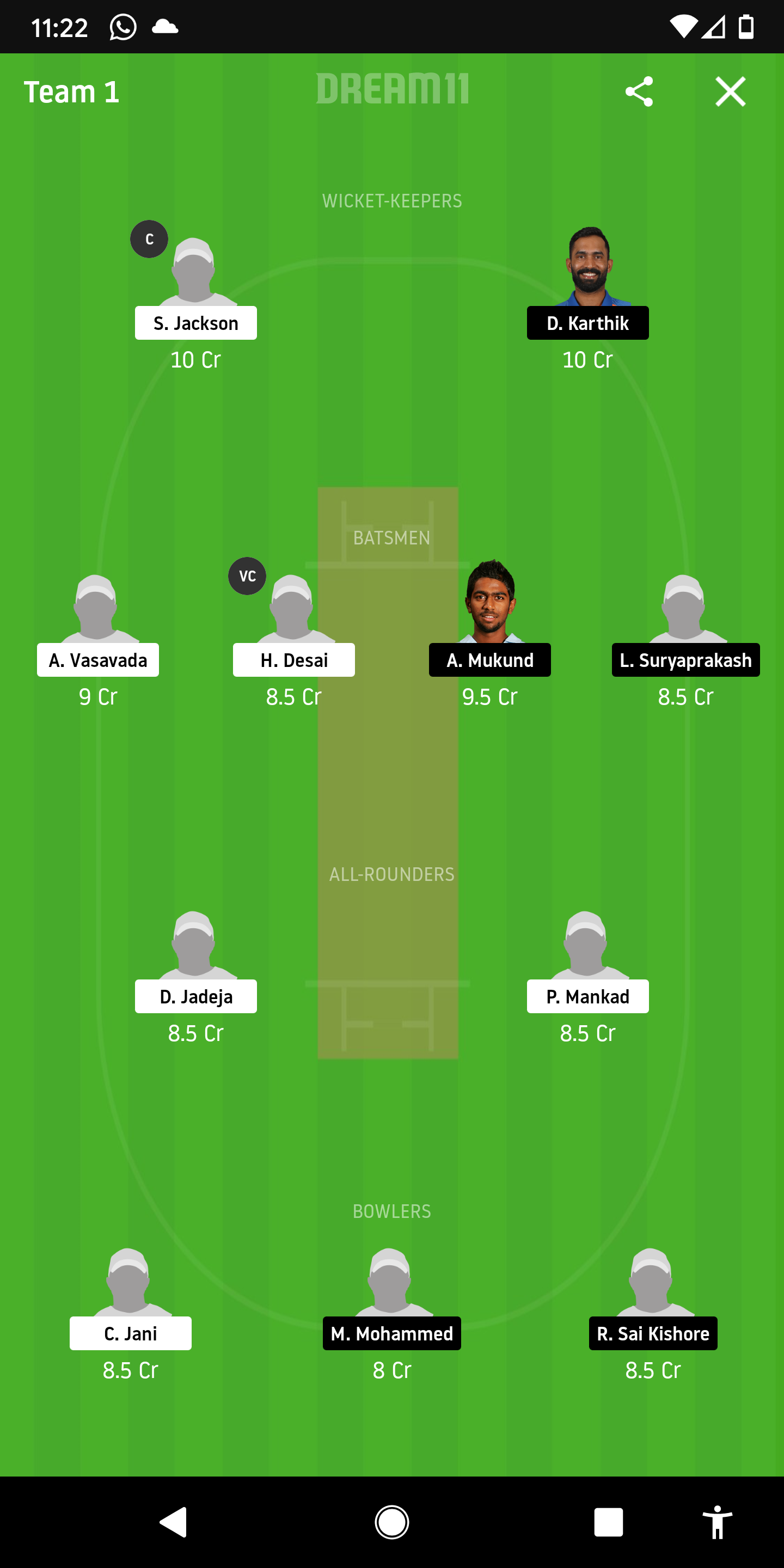 SAU Vs TN Dream11
