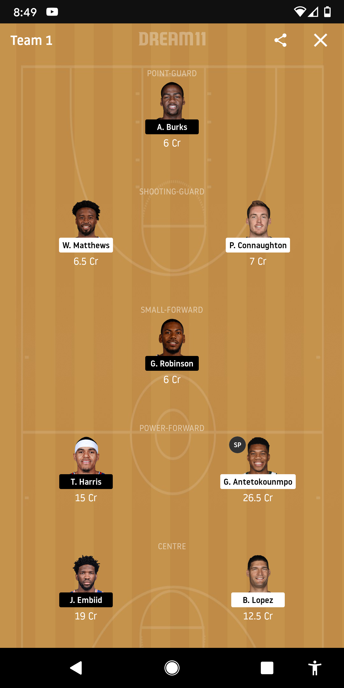  LAC Vs SAC Dream11